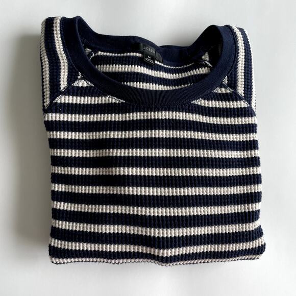J.Crew Waffle Striped Sweatshirt Size M - Picture 12 of 16